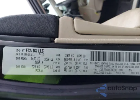 2017 Jeep Grand Cherokee Limited 4X4 from USA, damaged, VIN 1C4RJFBG8HC942941